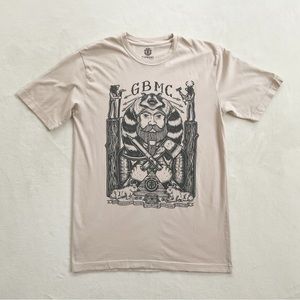 Element Graphic T Shirt Mens M Lumberjack Beard Bear Organic Cotton